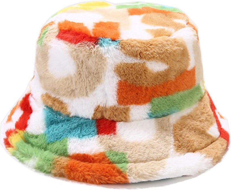 Women's Winter Faux Fur Fuzzy Warm Bucket Hat